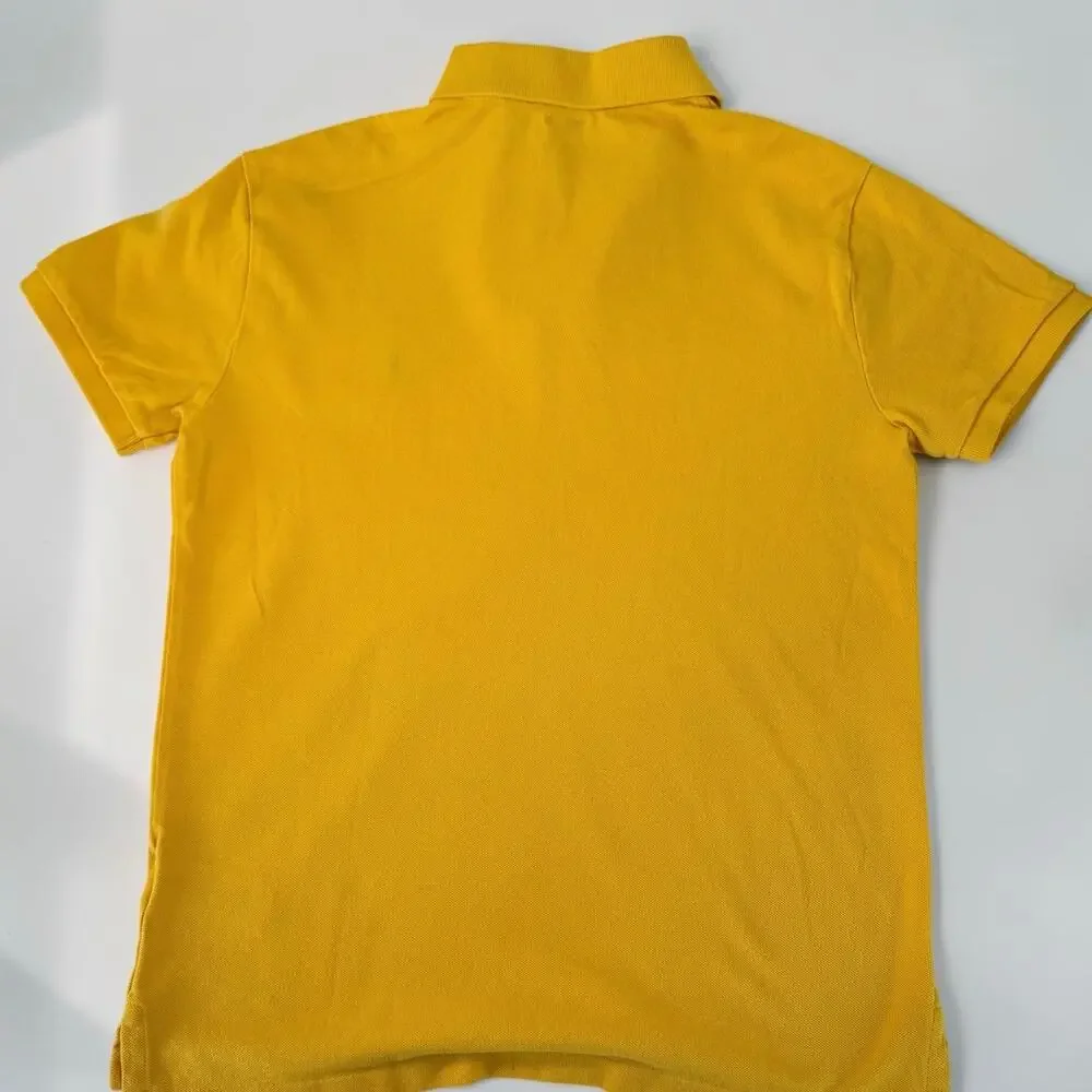 Polo Ralph Lauren Slim Fit Polo Shirt Men’s Medium Yellow Pony Logo Cotton